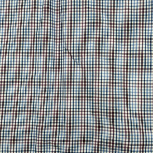 Peter Millar Shirt Men Medium Blue Purple Plaid Button Down Preppy Career Casual - Picture 5 of 9